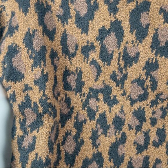Nordstrom Girls Size Small Brown Dachsund Leopard Spots Crewneck Sweater NEW - Picture 3 of 8